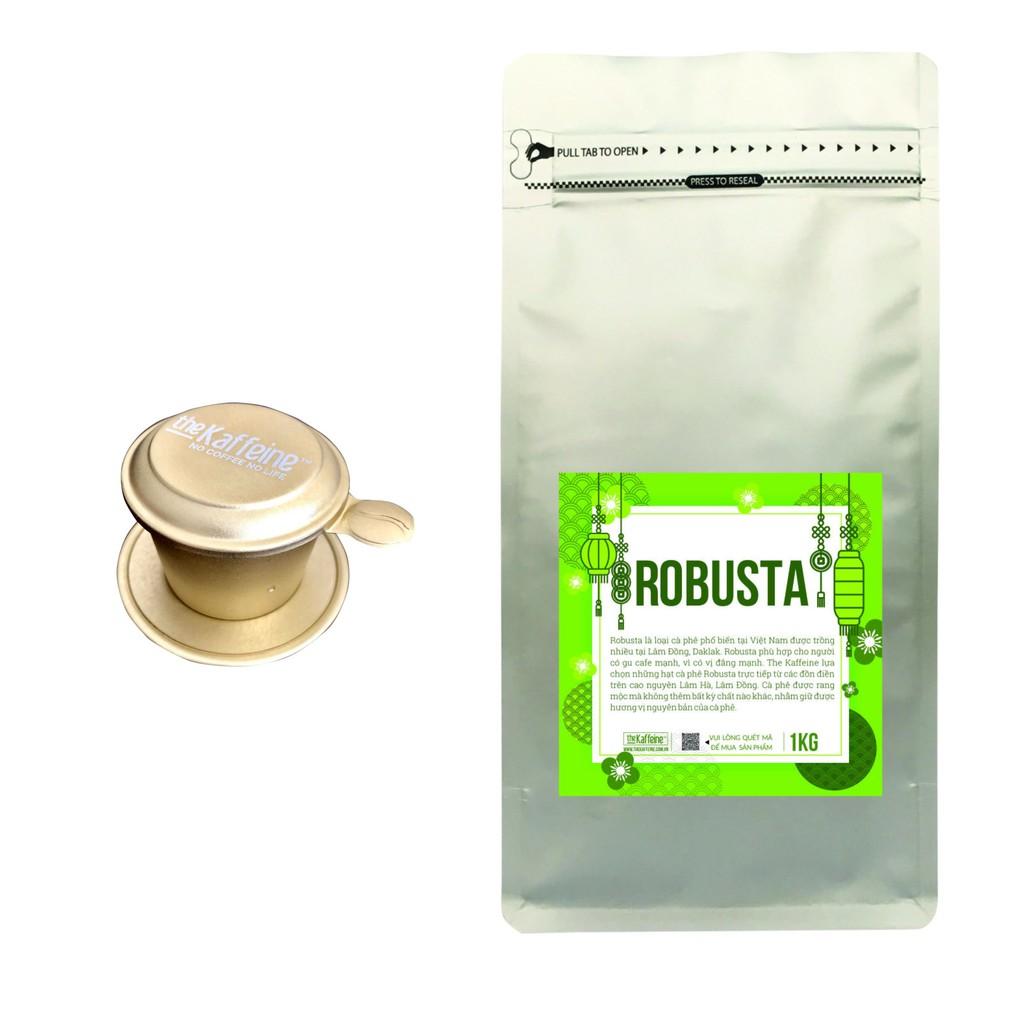 Cà phê Culi Robusta đậm đà 10KG dành cho quán - The Kaffeine Coffee - Tặng phin nhôm cao cấp 99k