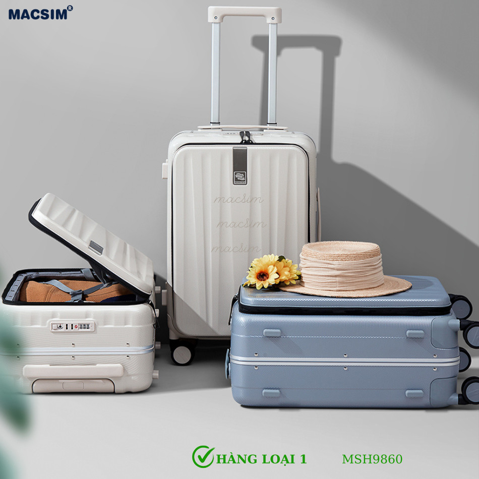 Vali cao cấp Macsim Hanke MSH9860 - Hàng loại 1 màu đen ( 20 incher)