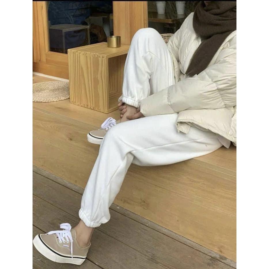 Quần Jogger Chất Nhung Tăm Quần Jogger Bo Chun Hàng Cao Cấp Loại 1 Dày Dặn Chuẩn Form Unisex Nam Nữ
