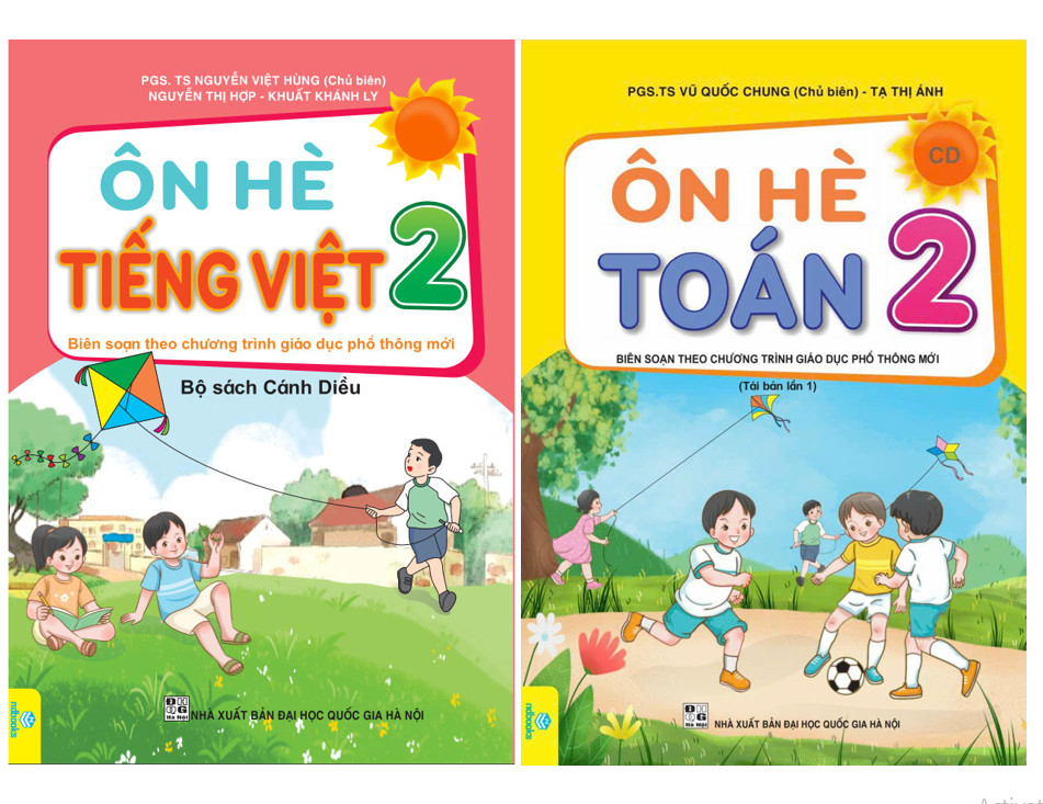 Bộ 2 cuốn Ôn Hè Toán + Tiếng Việt 2 Cánh Diều - ndbooks