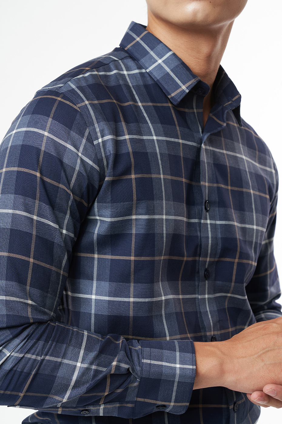 Áo Sơ Mi Nam Caro Tay Dài Cotton Ninomaxx Thương Hiệu N&amp;M 2110032