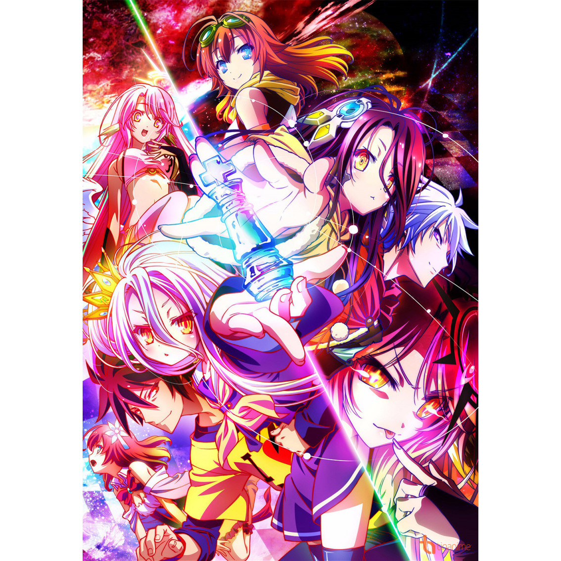 Tranh Poster No Game No Life A4 combo 5 tấm khác nhau