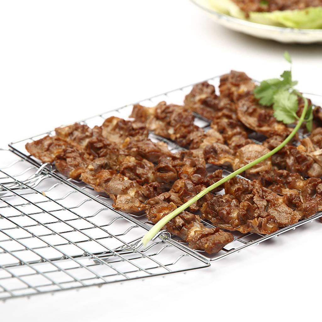 3X Portable Stainless Steel BBQ Grill Basket Grill Net Cooking Fish / Meat