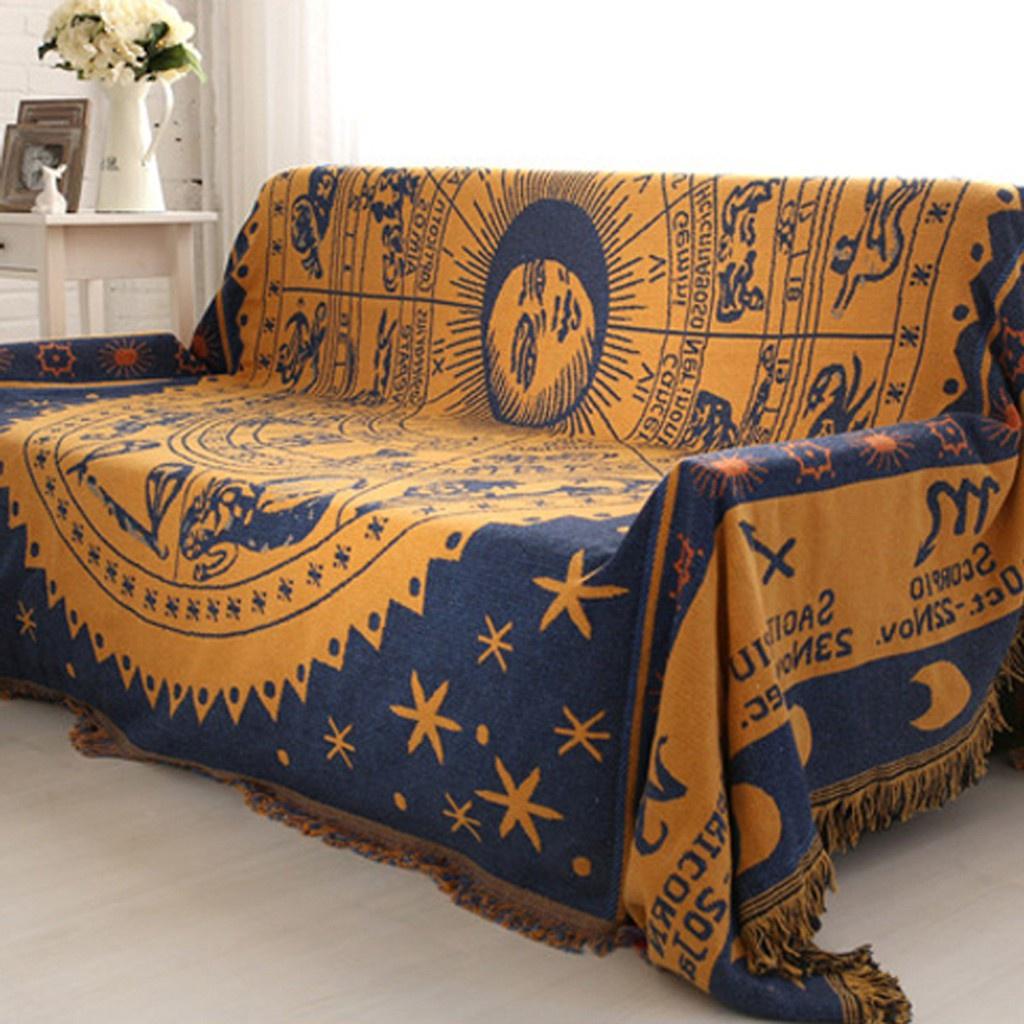 Thảm vintage, Thảm thổ cẩm kích thước 180x230 Cung Hoàng Đạo