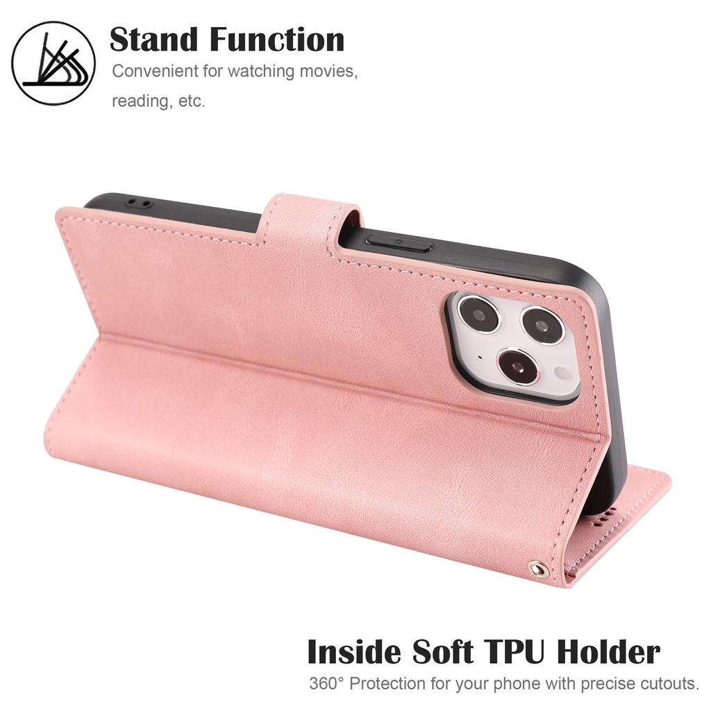 Ốp lưng điện thoại dạng ví da lật dành cho iPhone 13 Pro Max 13 Mini iPhone 12 Pro Max 12 Mini iPhone 11 Pro Max