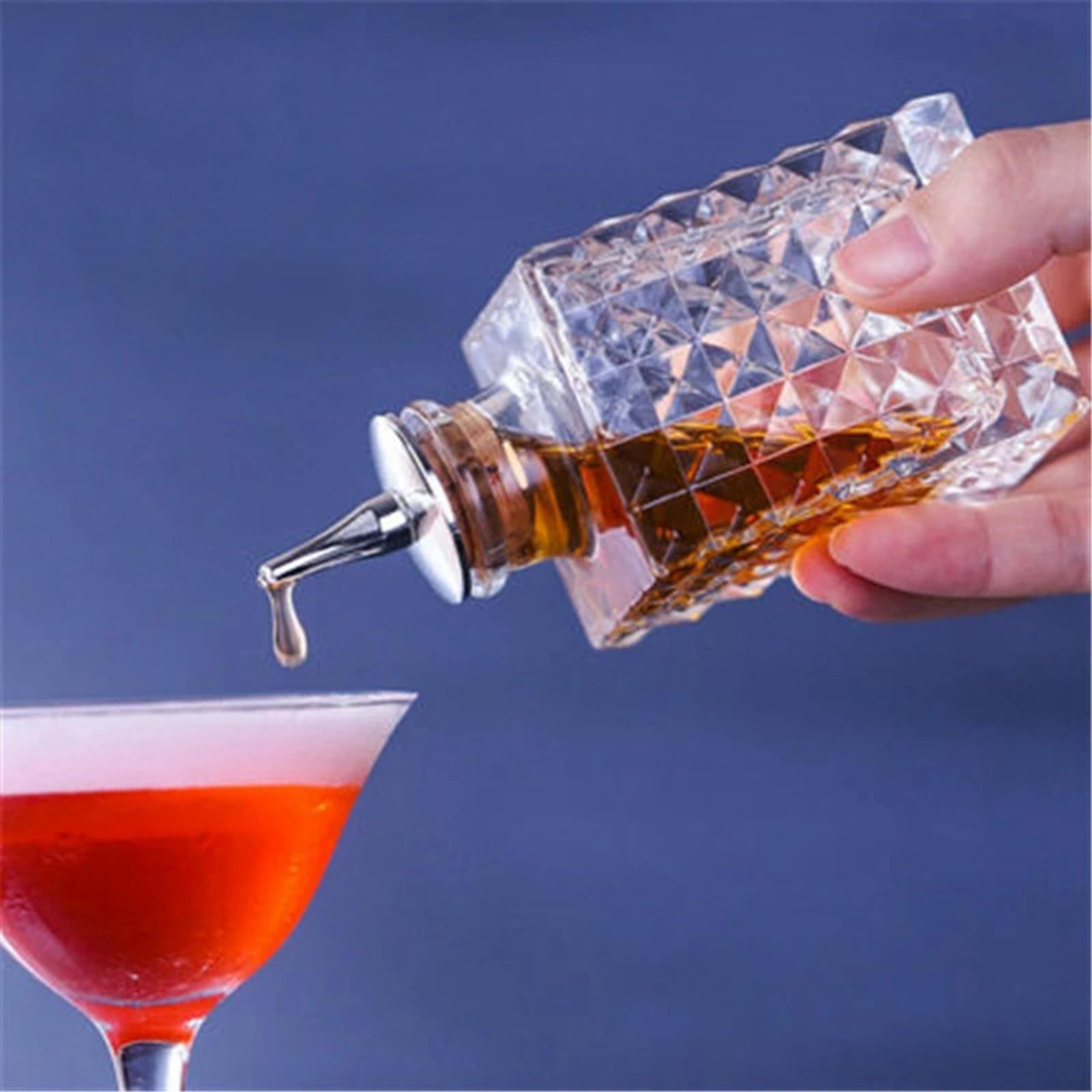 Bitter Bottle Display Wine Bottle Bartender Decanter Dasher Bottle for Living Room Desktop