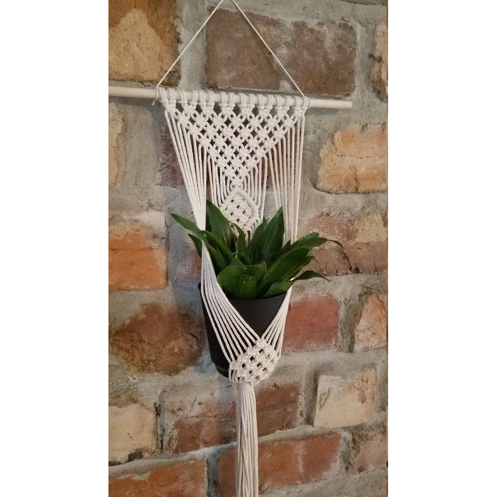 Dây treo trang trí chậu cây cảnh lo hoa macrame handmade m03