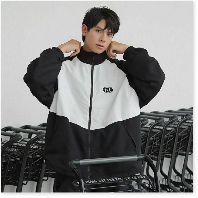 Hình ảnh ÁO KHOÁC BOMBER NAM NỮ UNISEX  HOTTREND CỰC ĐẸP , CHẤT DÙ 2 LỚP PHỐI MÀU CÁ TÍNH FORM RỘNG CHUẨN ĐẸP MẪU MỚI NHẤT HIỆN NAY-JINS STORE