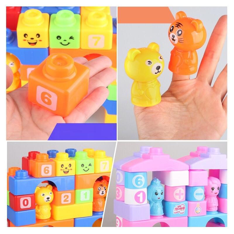 Bộ Xếp Hình 27 Chi Tiết Bằng Nhựa Giúp Bé Học Toán, Màu Sắc Kèm Tư Duy Xếp Hình