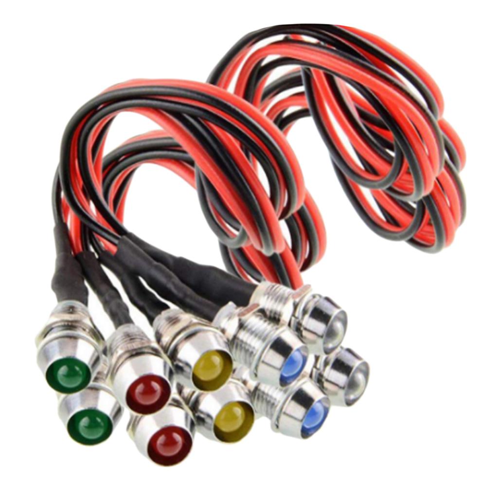 20x LED Indicator Light Bulb 5 Colors Dash Directional Car Motorcycle Boat