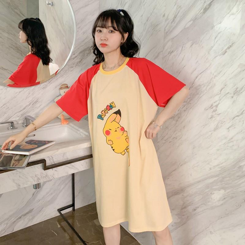 Đầm Suông Váy Xuông Form rộng mặc nhà mặc ngủ VS01
