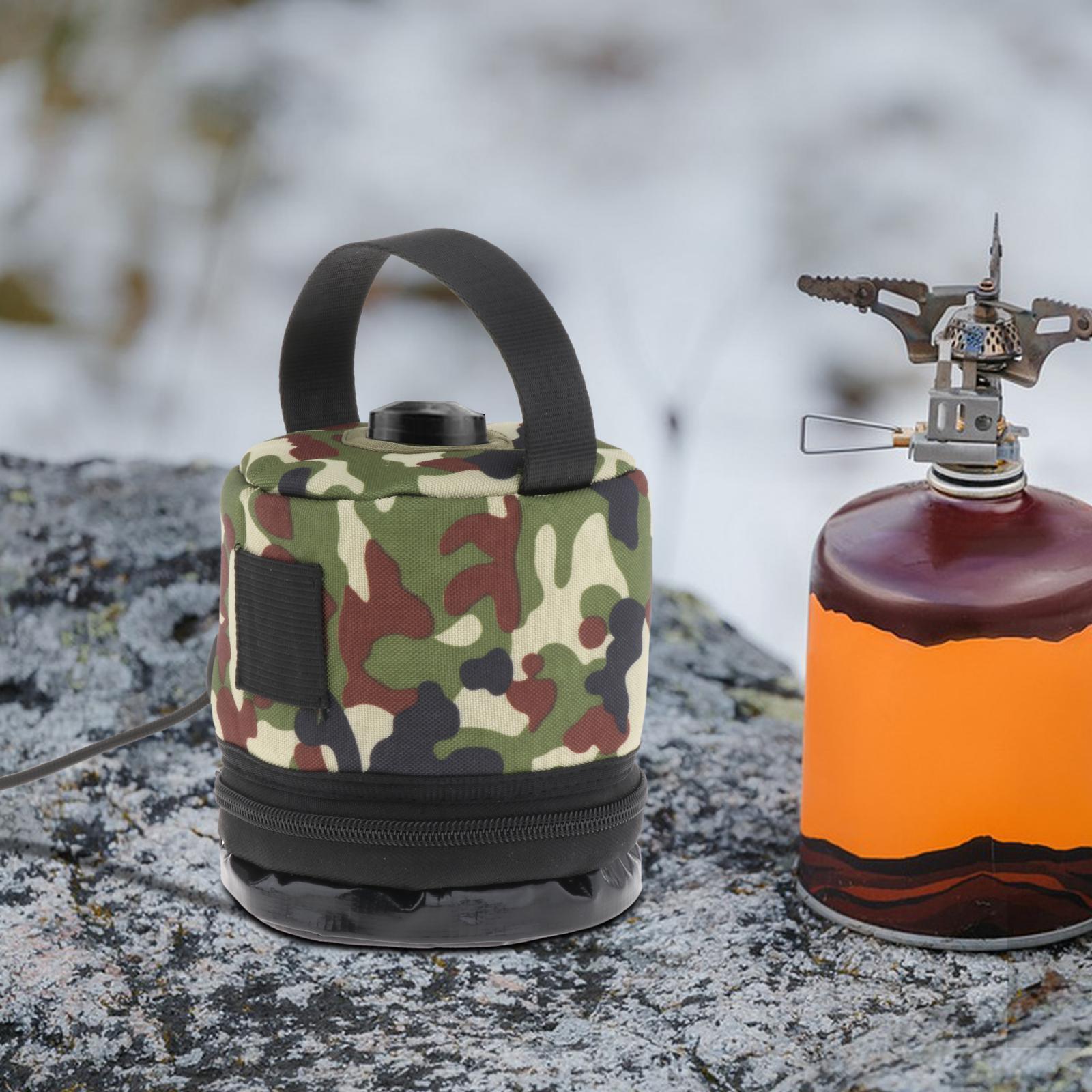 Camping Gas Canister Cover Durable Portable with Handle Fuel Canister Cover