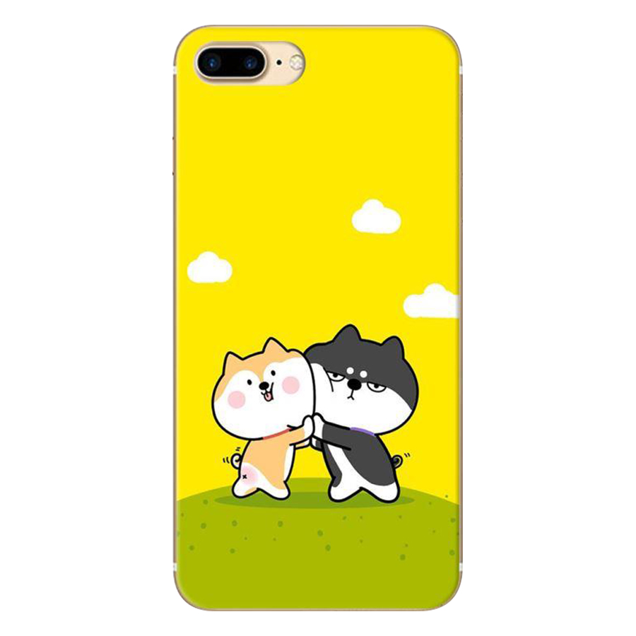 Ốp Lưng Dành Cho iPhone 8 Plus/ 7 Plus Cún Vàng Và Đen