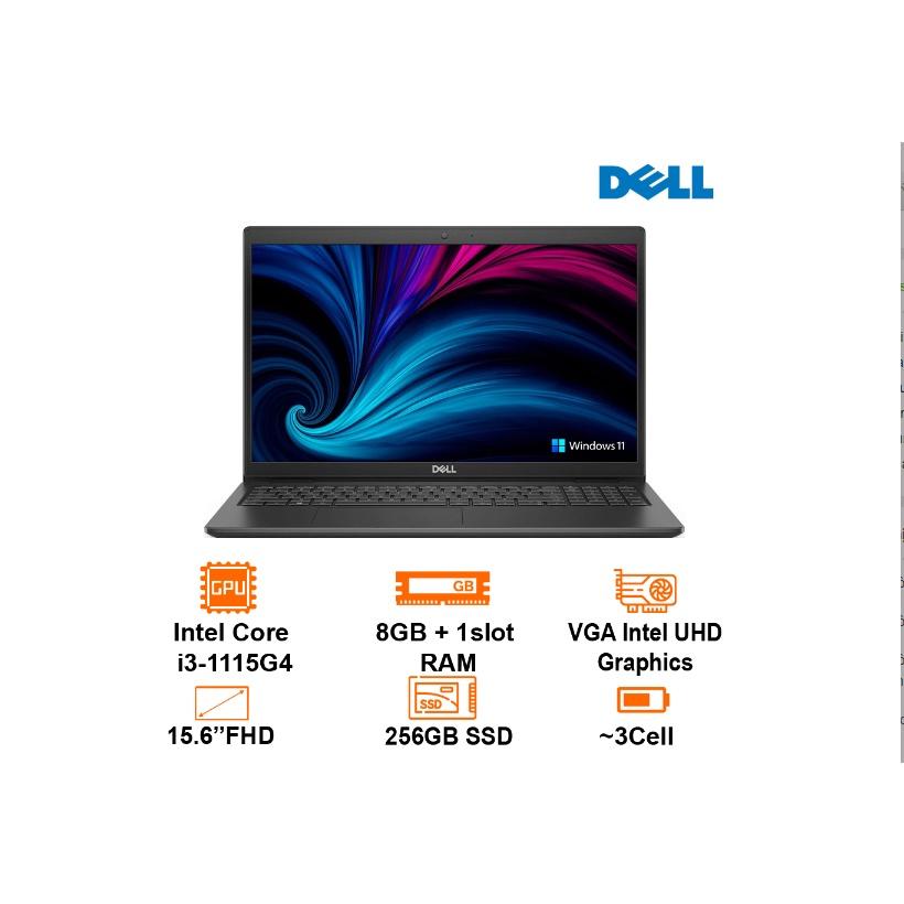 Laptop Dell Latitude 3520 - Black - 15.6 HD; i3-1115G4; 8GB+ 1slot; 256GB SSD; WF5+ BT5.1; Polyc; Win11H; 1Y (70280536- Hàng chính hãng