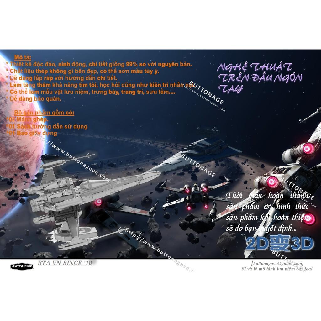 Mô Hình Lắp Ráp 3d Phi Thuyền Vũ Trang X-Wing T-70