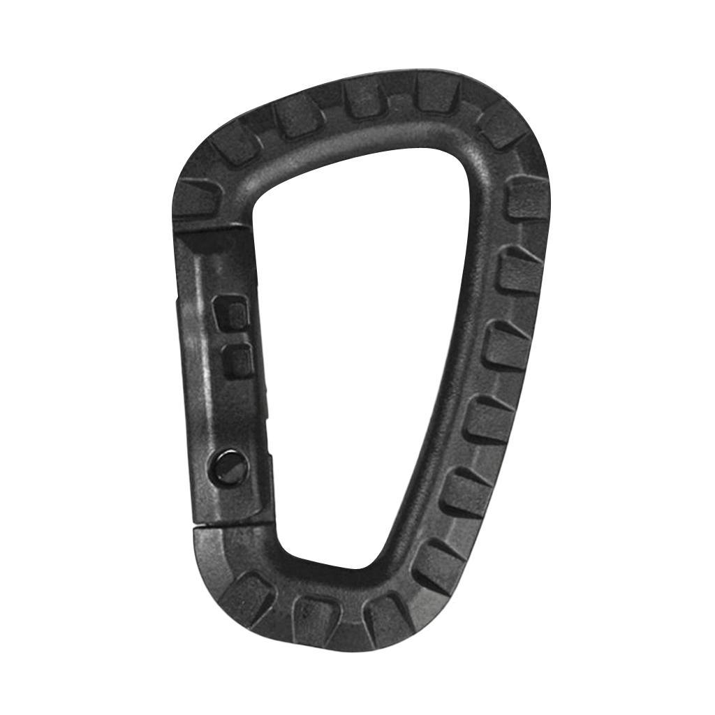 4x3 Pieces Carabiner Clip Keychain Outdoor Backpack Snap Hook Black