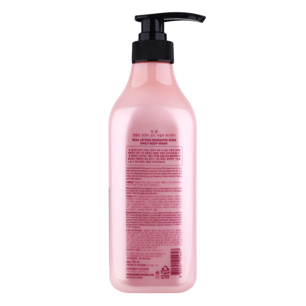 Sữa tắm trắng da Hàn Quốc tinh chất từ hoa Hồng Dabo Romantic Rose (750ml) – Hàng chính hãng [ tặng dây cột tóc nơ }