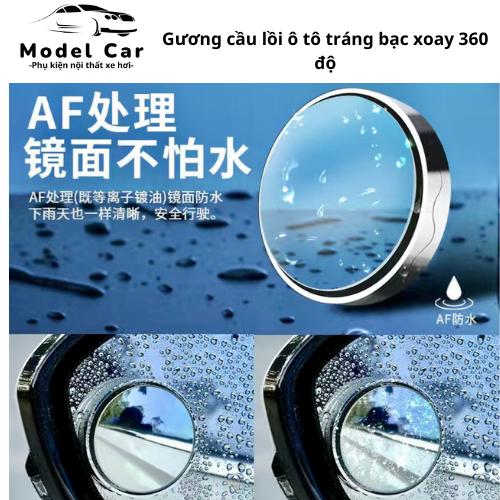 Gương cầu lồi ô tô tráng bạc xoay 360 độ
