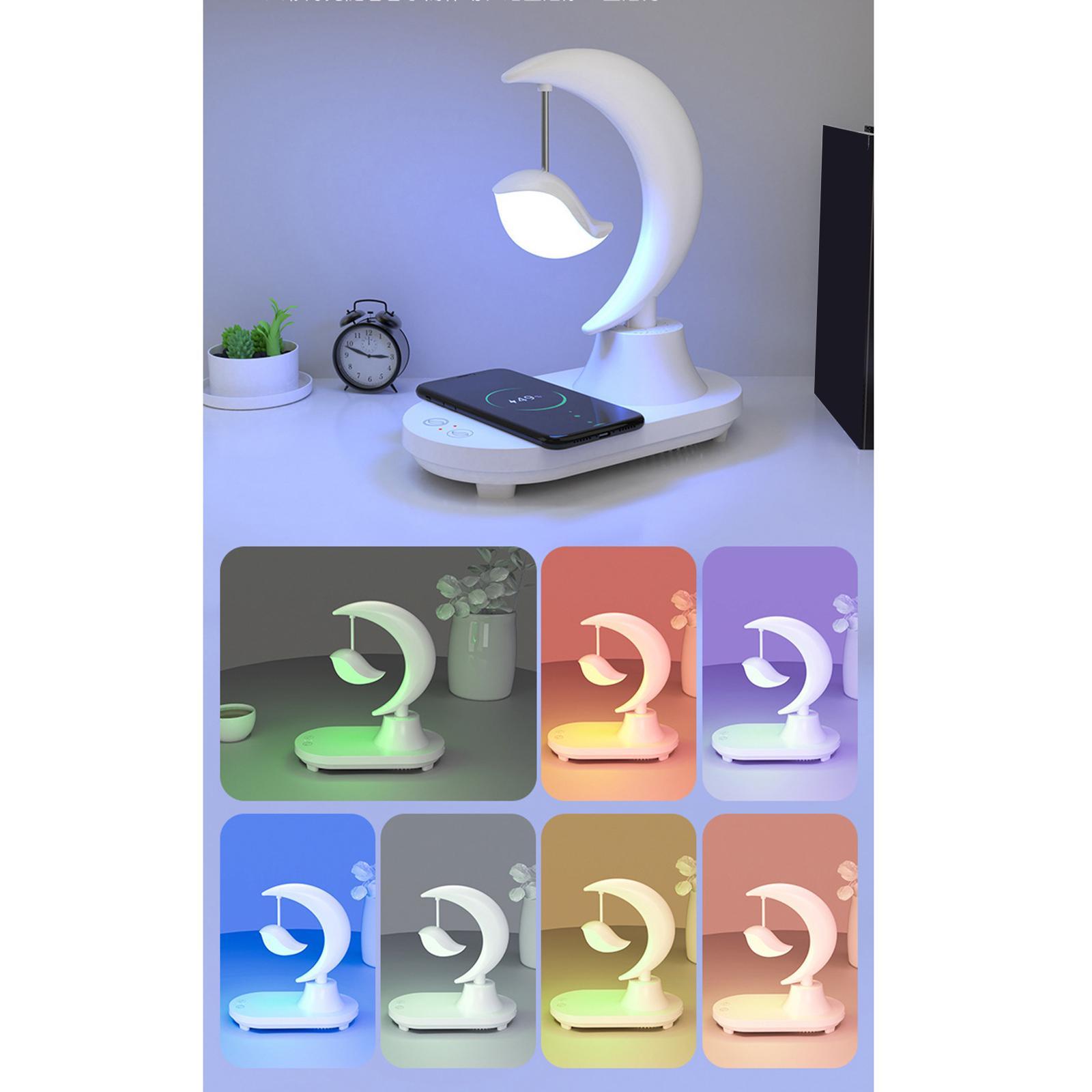 3 in 1 Table Night Light Dimmable Portable for Home Decor wireless charger