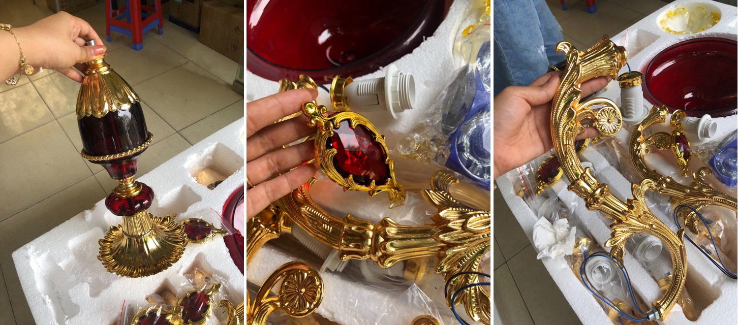 Đèn chùm GANST phong cách châu Âu hiện đại, cao cấp trang trí nội thất sang trọng - kèm bóng LED chuyên dụng.