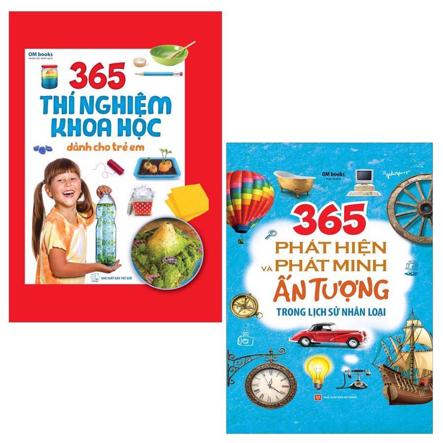 Combo - 365 Phát Hiện Và Phát Minh Ấn Tượng Trong Lịch Sử Nhân Loại + 365 Thí Nghiệm Khoa Học Dành Cho Trẻ Em - Bản Quyền