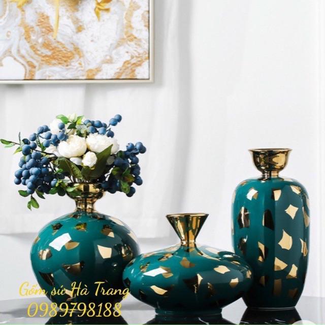 Set 3 lọ decor gốm sứ hàng nhập cao cấp