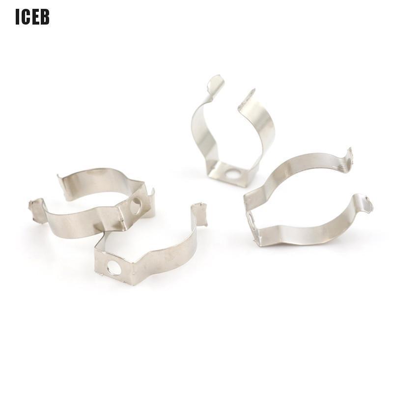 iceb 4Pcs Holder T8 Fluorescent Tube Lamp Bracket Clips Socket Lampholder Silver