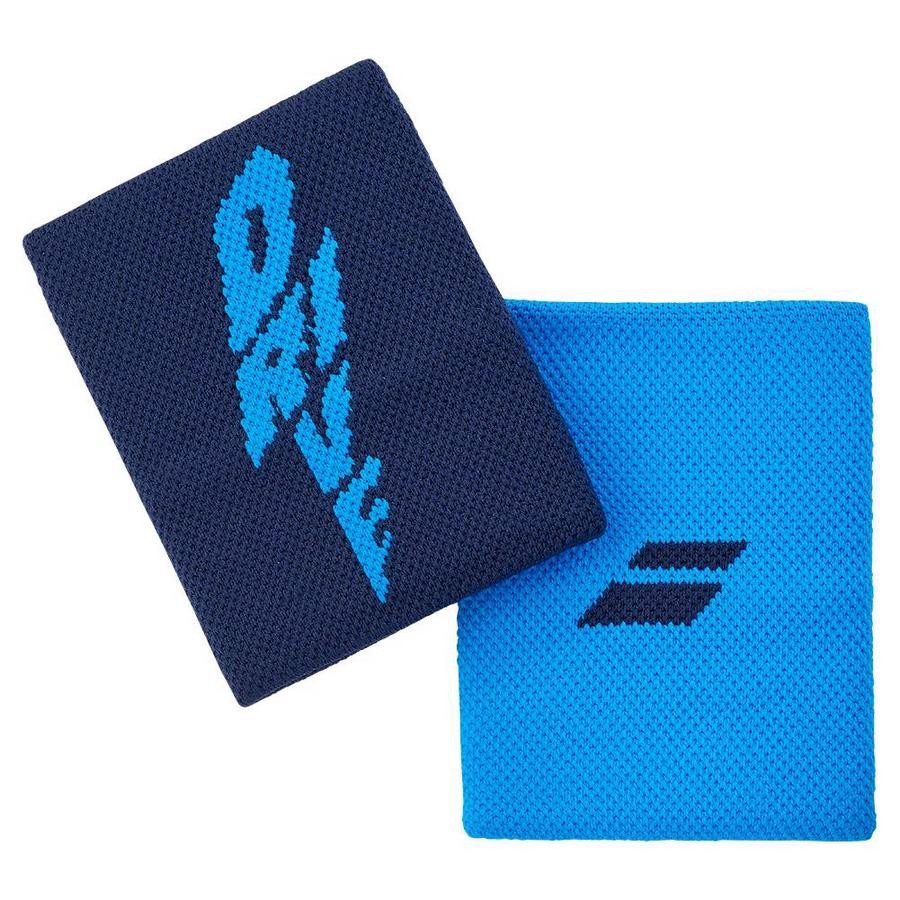 Băng mồ hôi tay Babolat Logo Jumbo Tennis Wristband Drive Blue (5UA1262-4086)