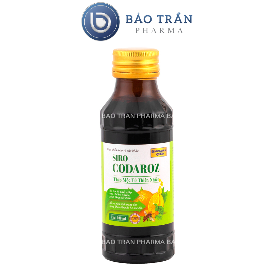 Siro CODAROZ thảo mộc giúp bổ phế, giảm ho đờm, đau rát cổ họng - Chai 100ml