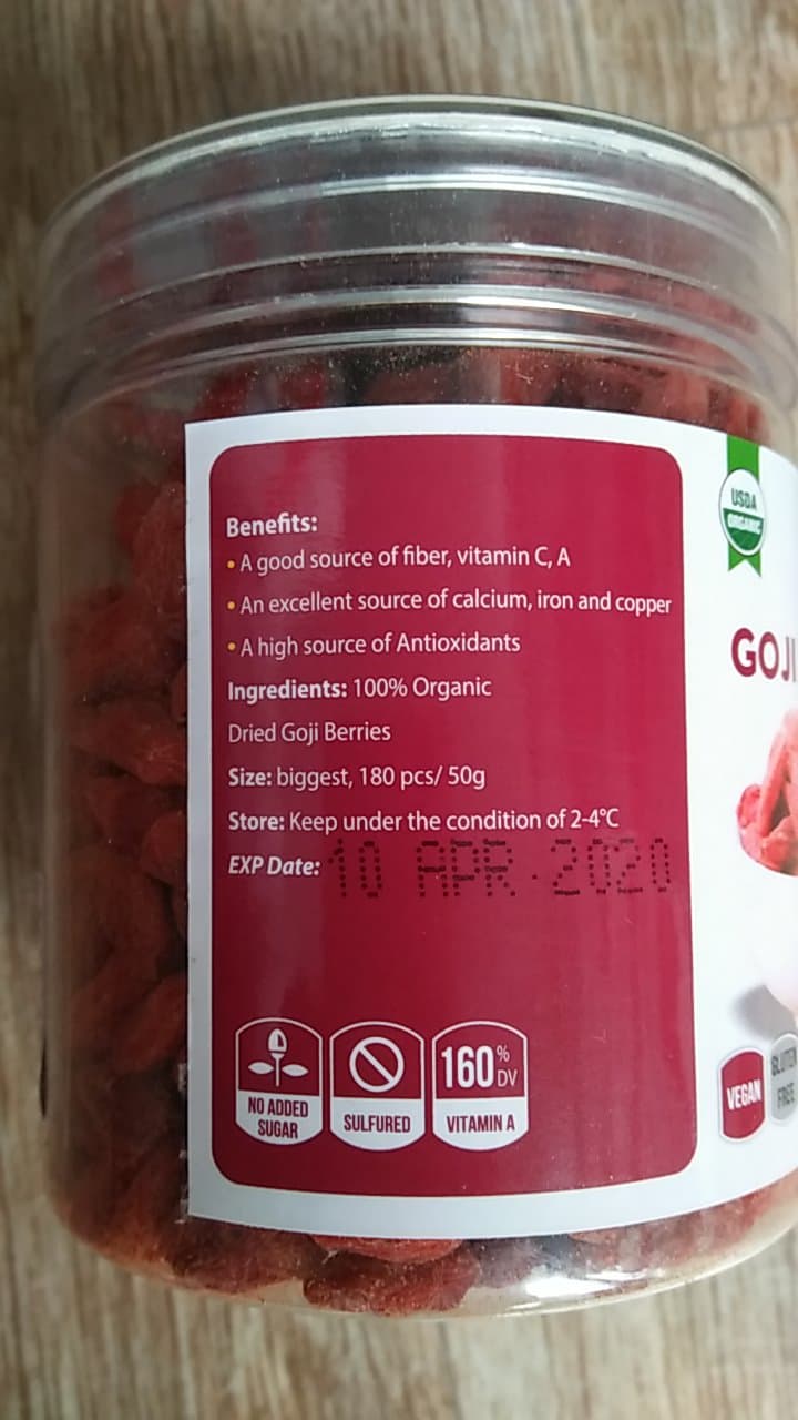 Combo 2 hộp Kỉ tử hữu cơ 200g (Green nature organic goji beries)