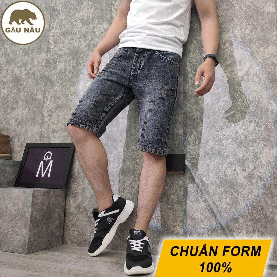 Quần short jean nam GN415 [có video ] màu chuẩn đẹp Gấu Nâu