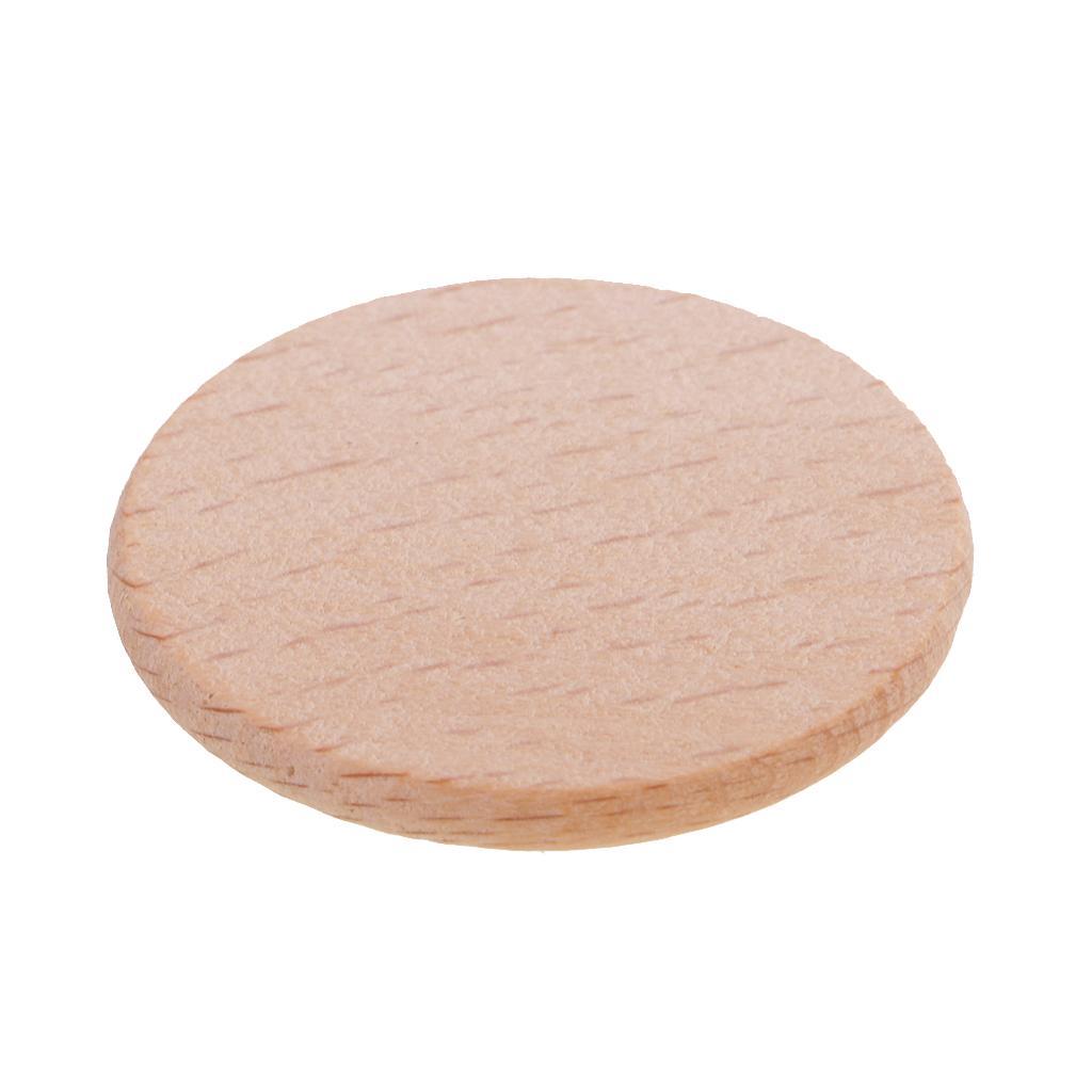 Pieces Blank Round Unfinished Wood Embellishments for Art DIY Crafts 36mm