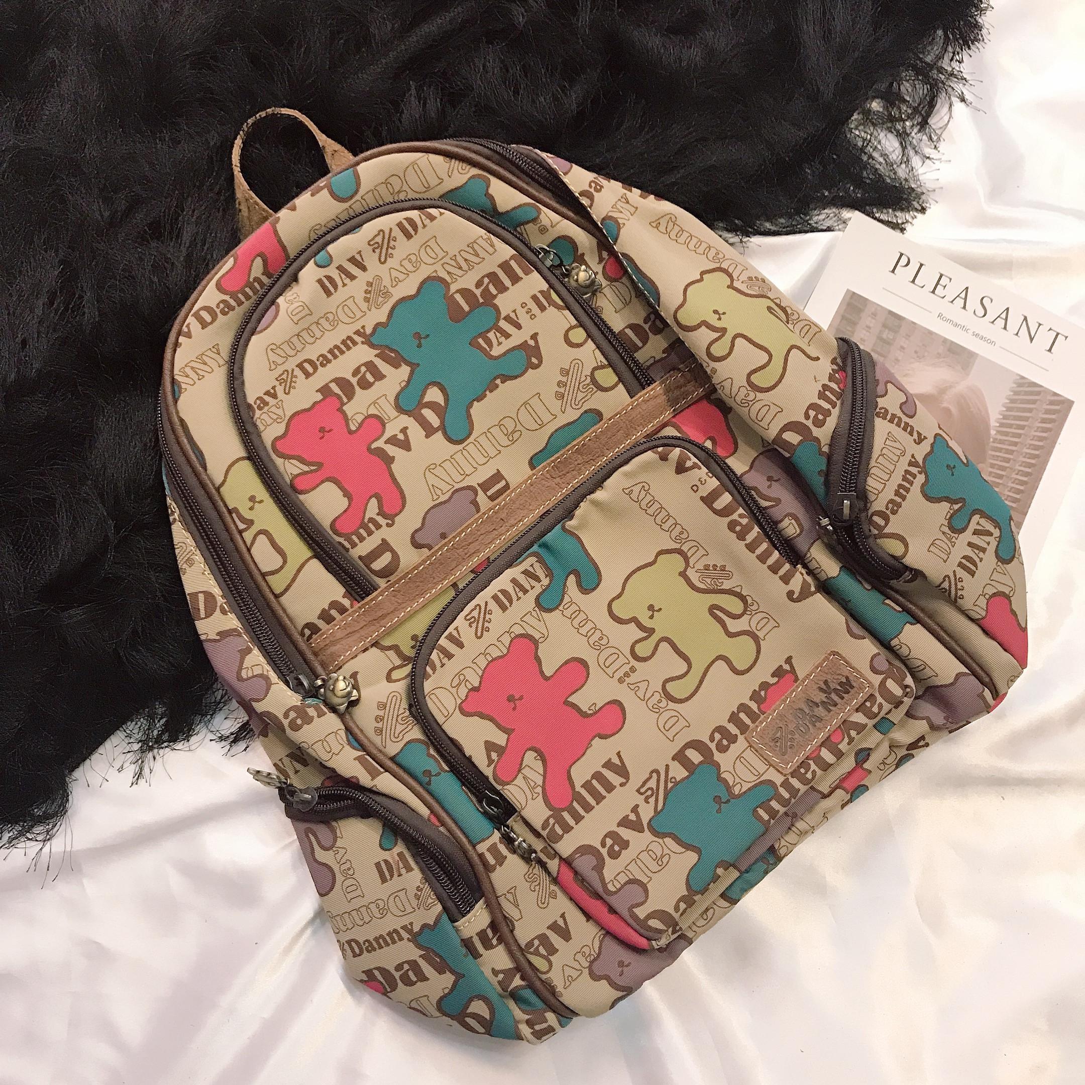 Balo thời trang , tuổi teen, nữ 5 ngăn hình gấu 3 màu siêu xinh - DD150R8378