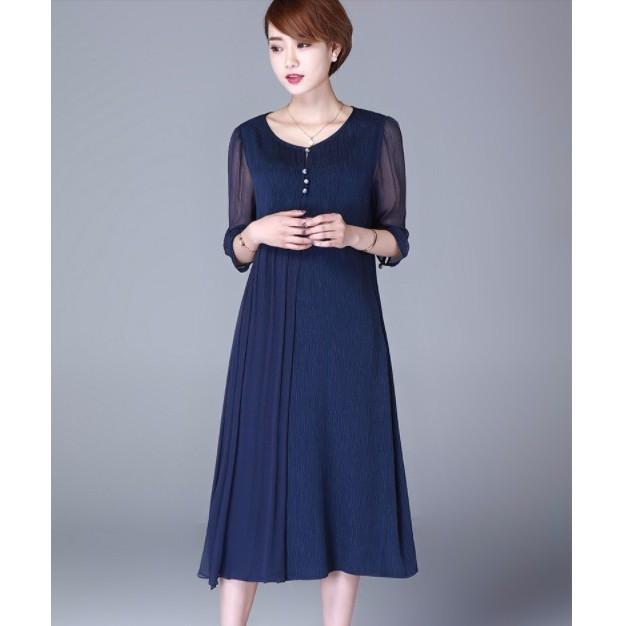 Tb432T Đầm suông quý bà cao cấp