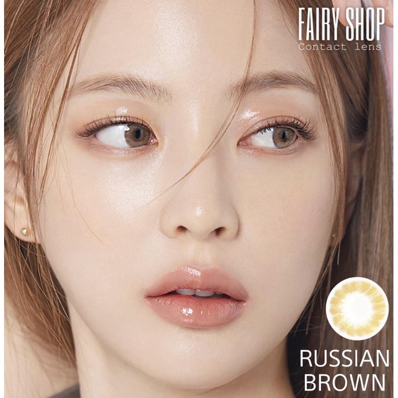 Kính Áp Tròng Russian Brown Snowflake 14.0mm - FAIRY SHOP CONTACT LENS độ 0 đến 6