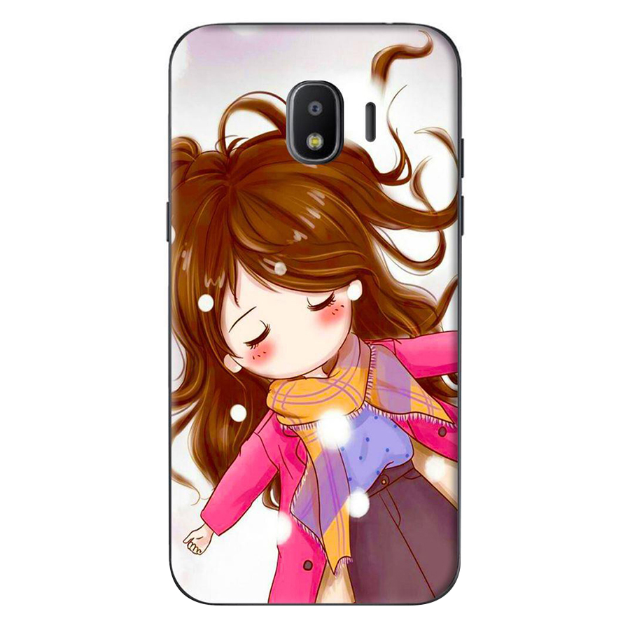 Ốp Lưng Dành Cho Samsung Galaxy J4 2018, J2 Pro 2018 - Anime Cô Gái Nằm Trên Tuyết