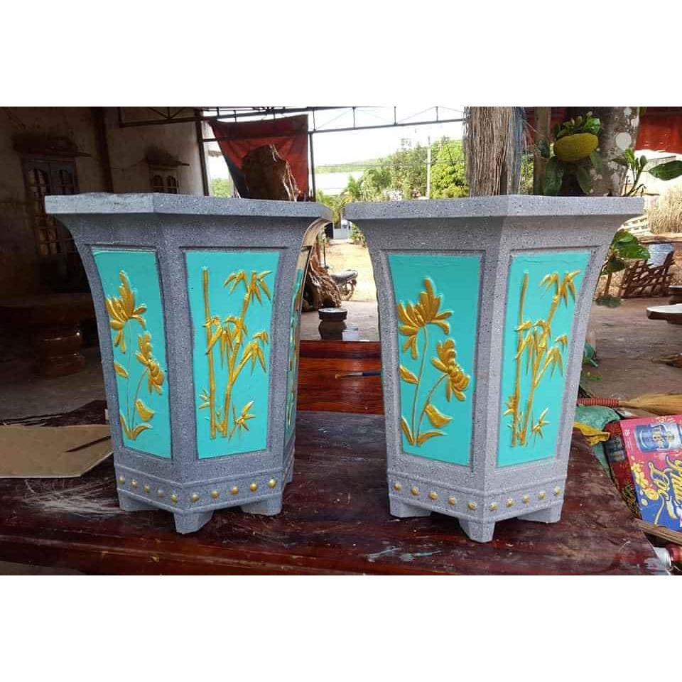 Khuôn đúc chậu cảnh lục giác ống 44cm