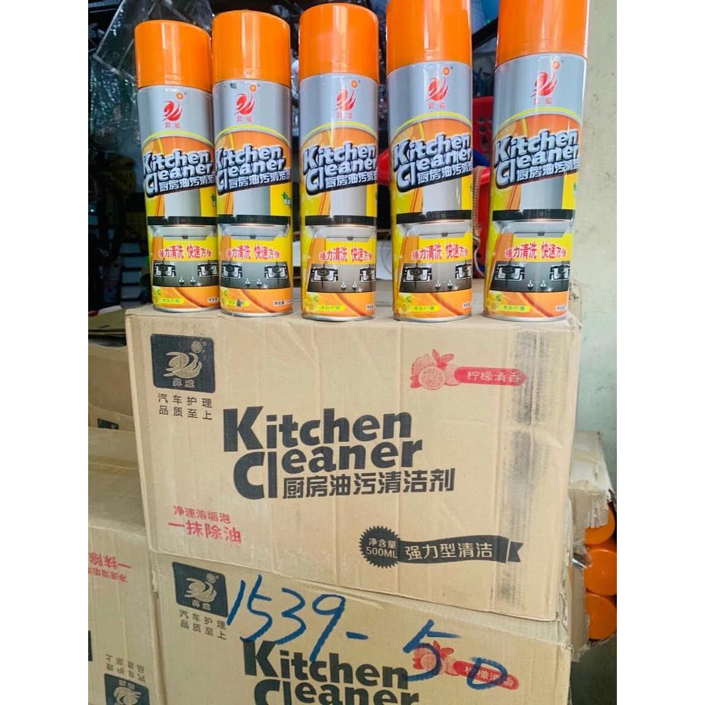 Chai xịt bọt tuyết tẩy rửa siêu sạch kitchen cleaner nhà bếp 500ml -km
