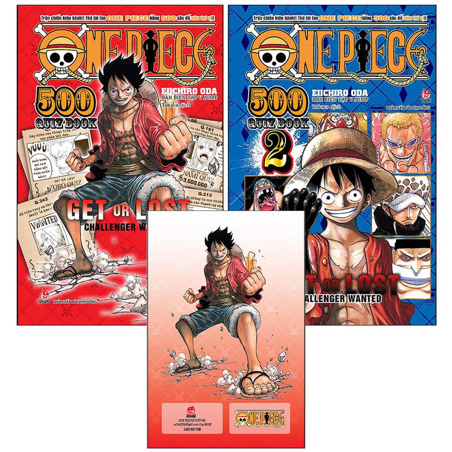 Combo 2 Cuốn: One Piece 500 Quiz Book (Tập 1 + Tập 2)(Tặng Kèm: Standee PVC Luffy)