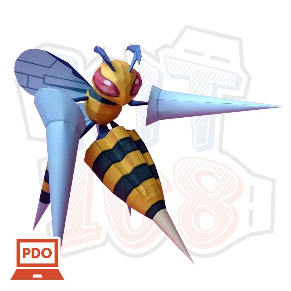 Mô hình giấy Pokemon Mega Beedrill