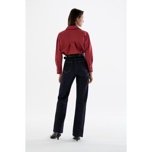 Sơ mi Đỏ Đô Đỏ Noel highfashion chất dày áo dài tay form rộng