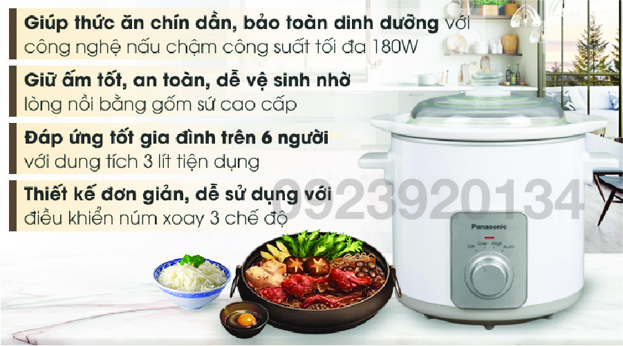 Nồi nấu chậm 3 lít NF-N30ASRA - Hàng chính hãng