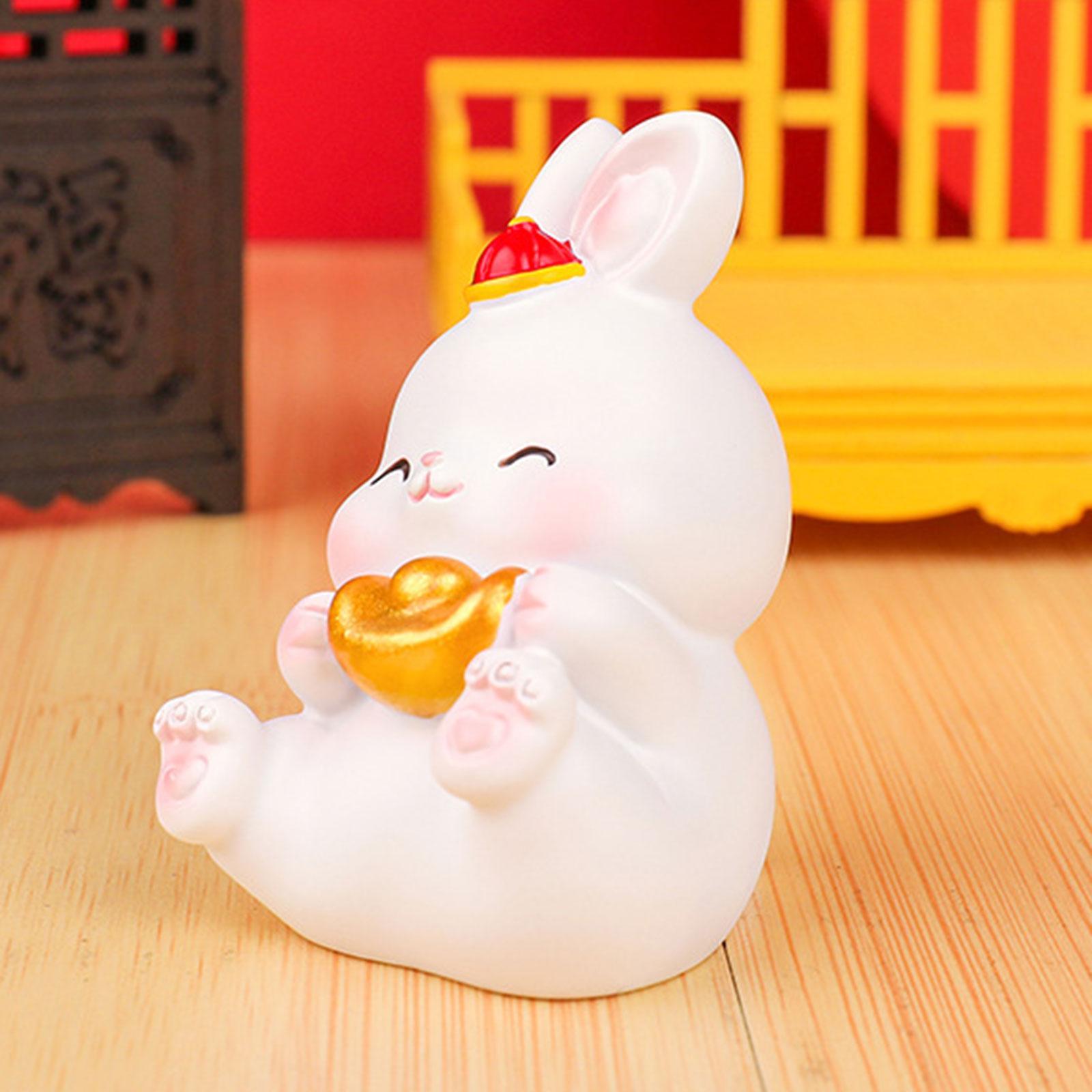 Tượng Hình Thỏ Trang Trí Năm Mới Trang Trí Sân Vườn Kệ Tủ Hàng Hiên