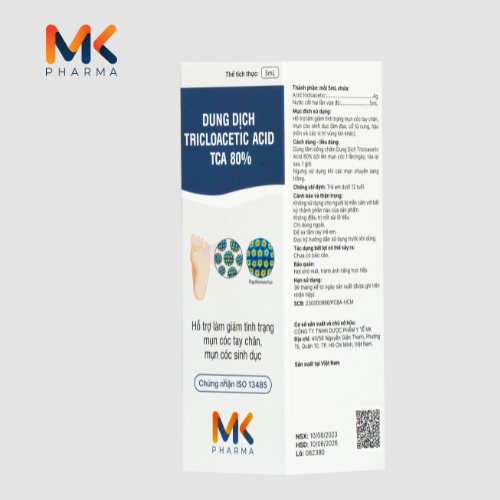 Dung dịch Tricloacetic acid 80% Hỗ trợ loại bỏ Sùi mào gà, mụn cóc
