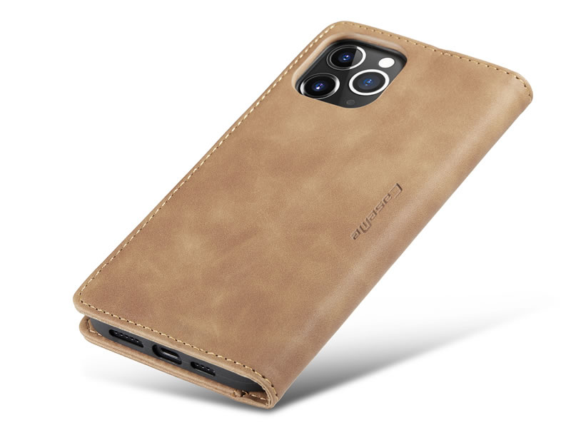 Bao da bò thật dạng ví chính hãng Caseme dành cho iPhone 12 Pro