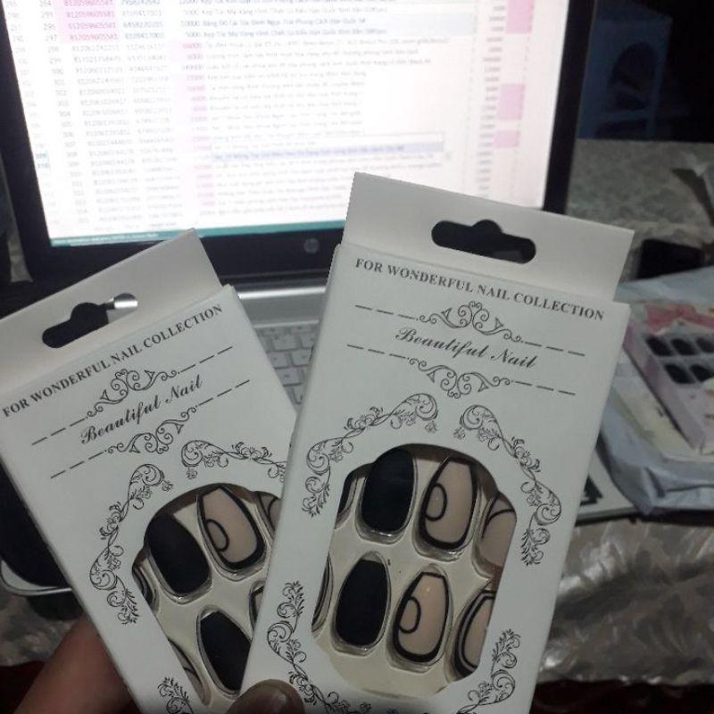 Set 24 móng tay gủa thiết kế xinh xắn