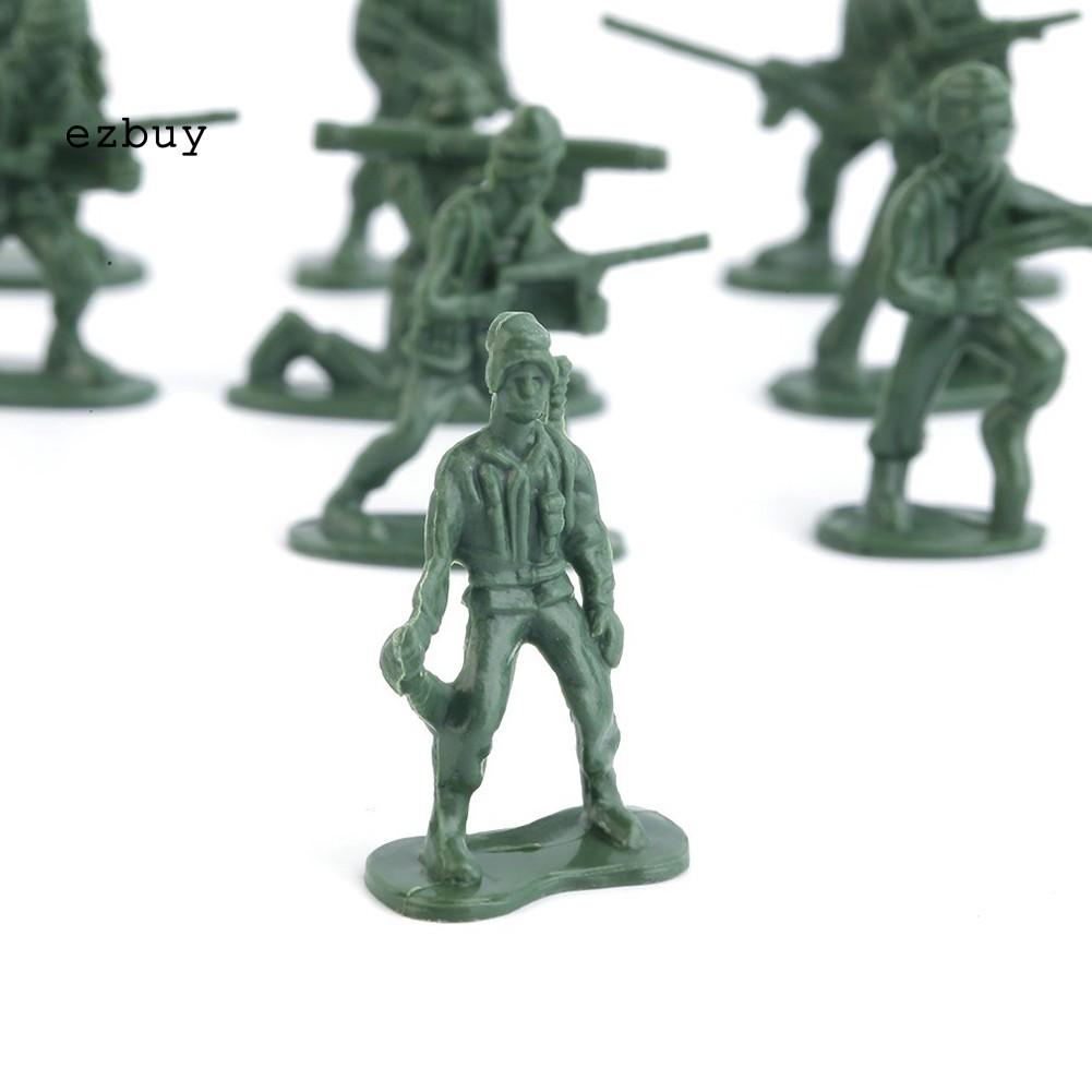 【EY】100Pcs Military Plastic Simulation Army Soldiers Model Kids Toy Collection Gift