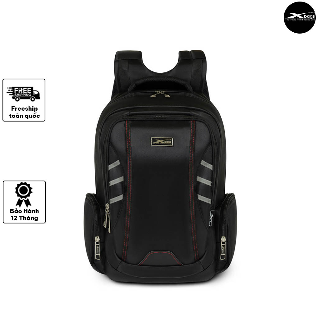 Balo Nam Cao Cấp Xbags DarkEagle XB 2008 – Balo laptop chống thấm, form cứng nam tính, màu đen phối đỏ