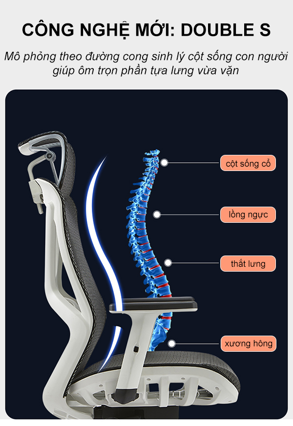 SMA Ghế Văn Phòng Làm Việc, Công Thái Học thuong hiệu SMA Ergonimic