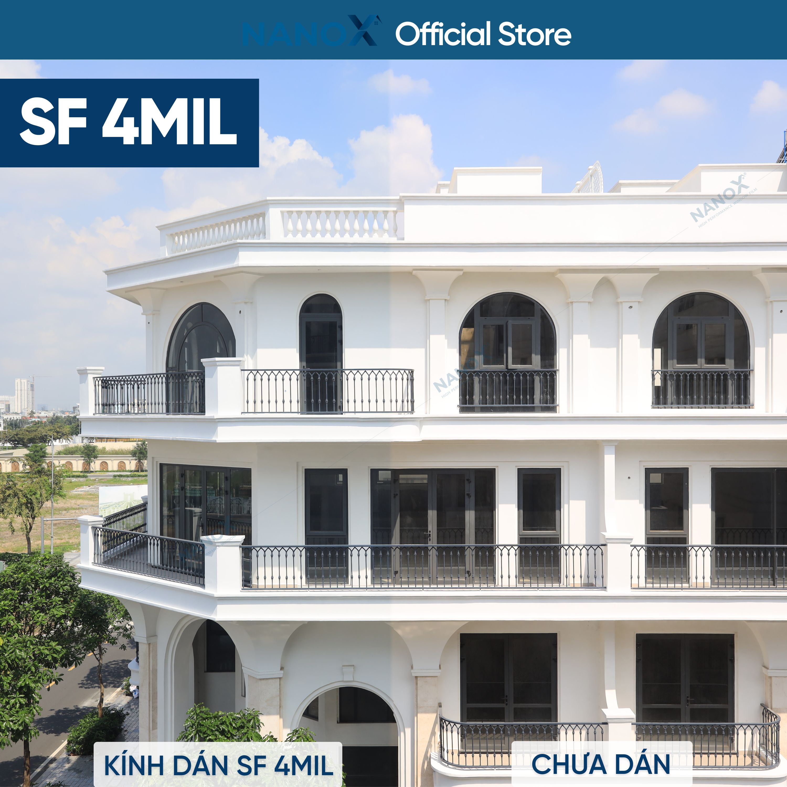 Phim bảo vệ kính trong suốt NanoX SF 4MIL, giấy dán bảo vệ kính, chống xước, chống vỡ, nổ kính cường lực